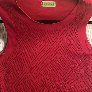 🏵️Sparkly Velvet💐brand tank top Medium. Gently used
